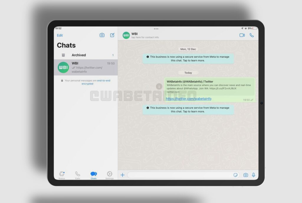 whatsapp ipad