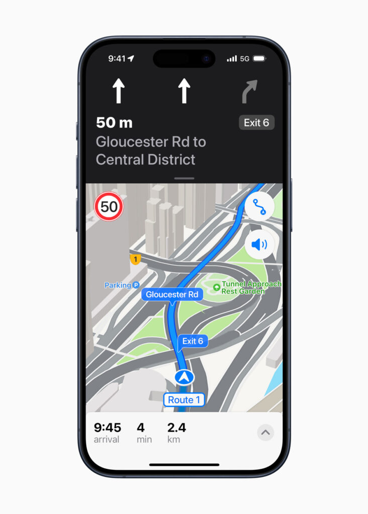 applemaps hk route