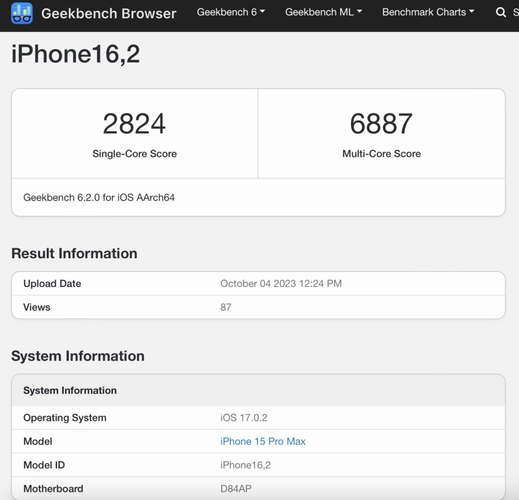 old geekbench