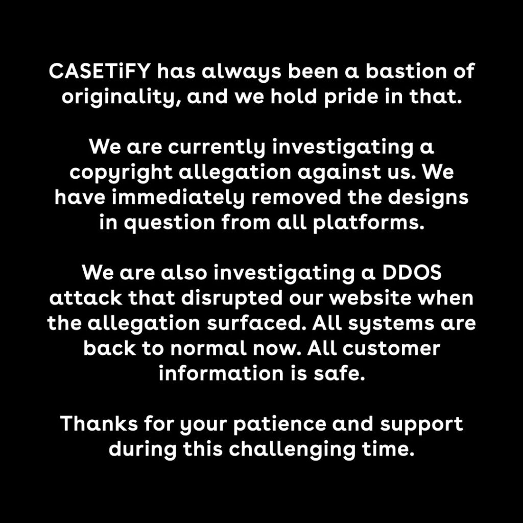 casetify statement