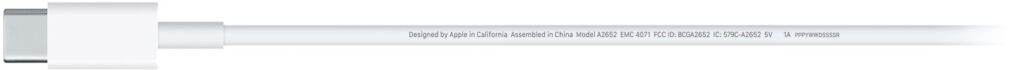apple certified usb c cable with regulatory markings