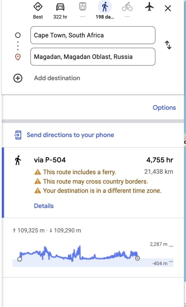 longest route