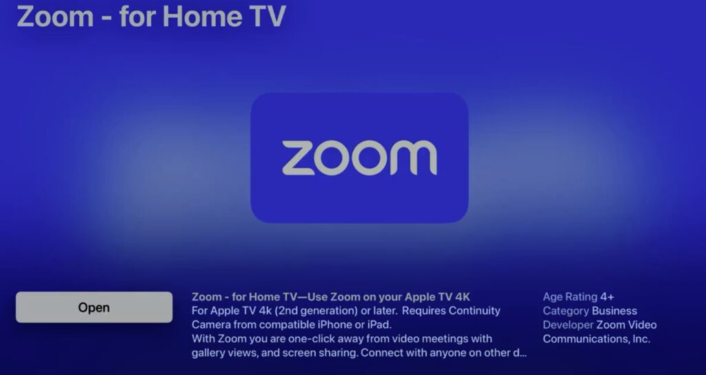 zoom tvos