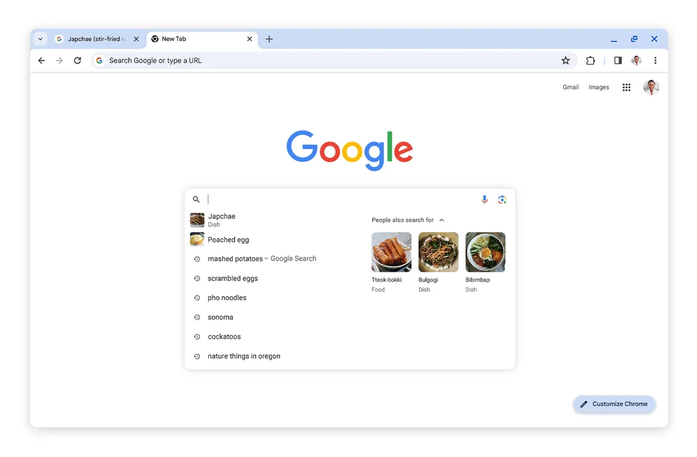chrome suggestion