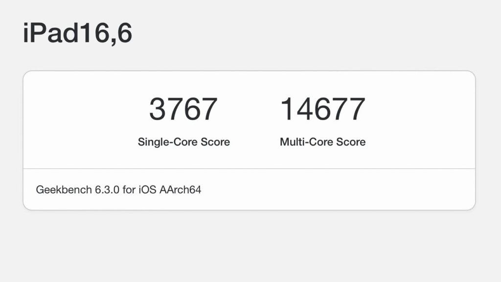 ipadM4 benchmark