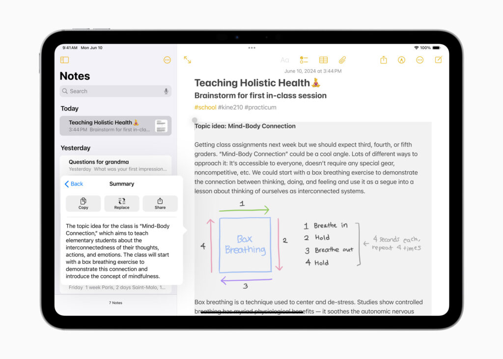 Apple WWDC24 Apple Intelligence Notes Summarize 240610 big.jpg.large 2x