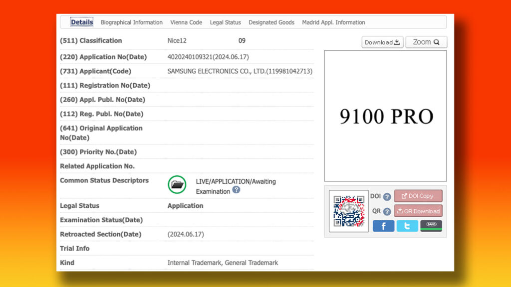 samsung 9100 pro ssd trademark