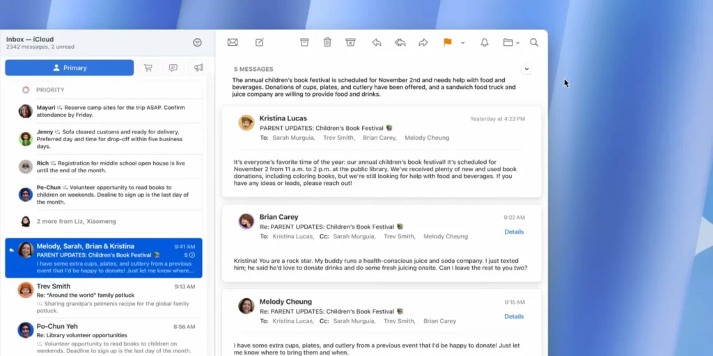 mail macos redesign