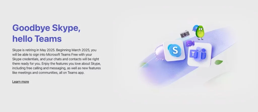 skype goodbye