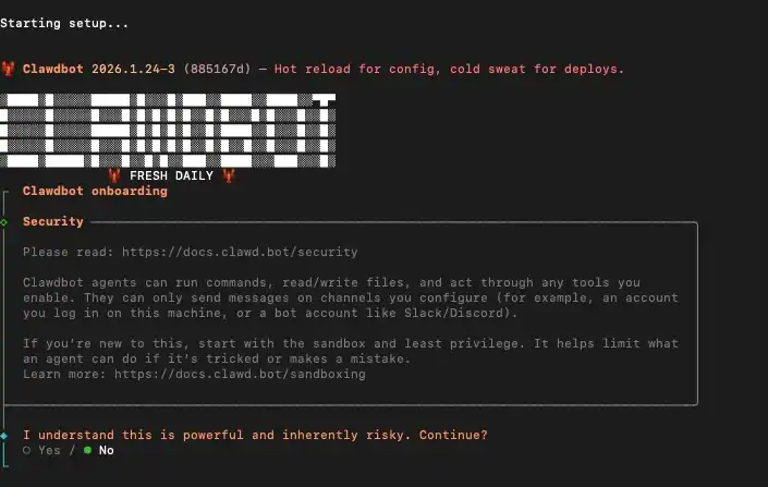 Clawdbot install