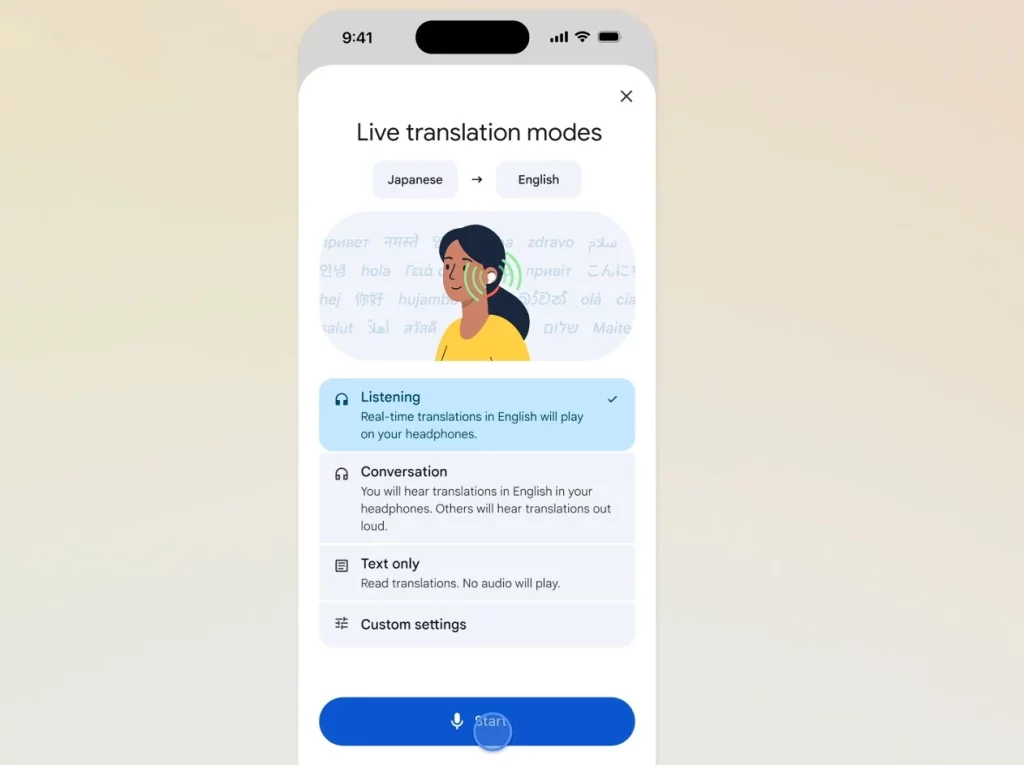 live translatemode