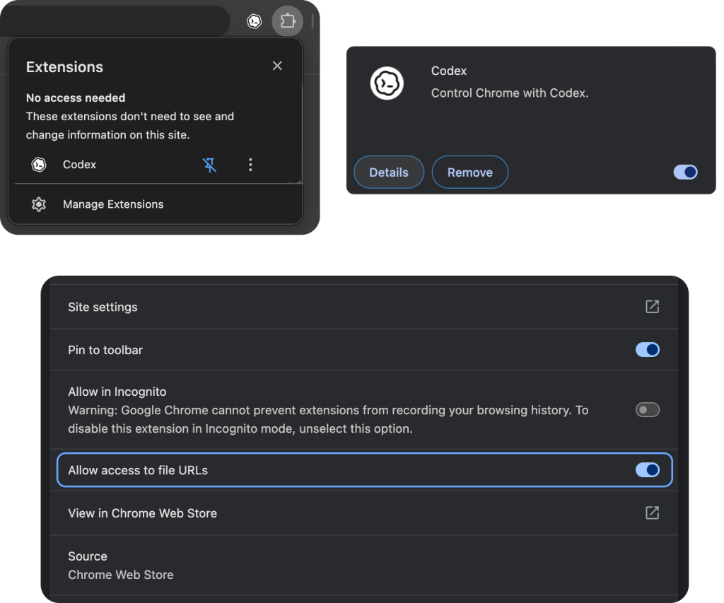 chrome file url access dark