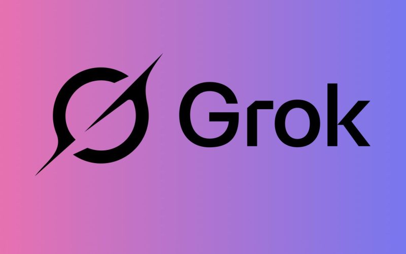 Grok Logo Purple Gradient
