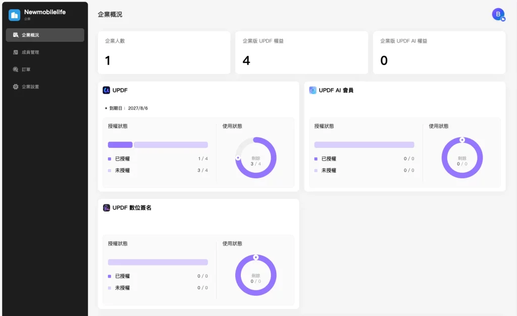 updf web panel