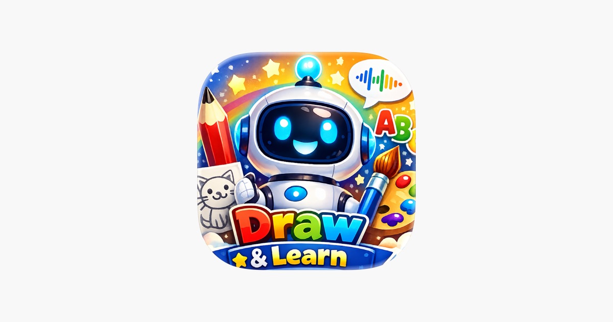 幼兒畫畫同步學單字發音　原價 US $0.99《Draw & Learn to Talk with Bob》限時免費
