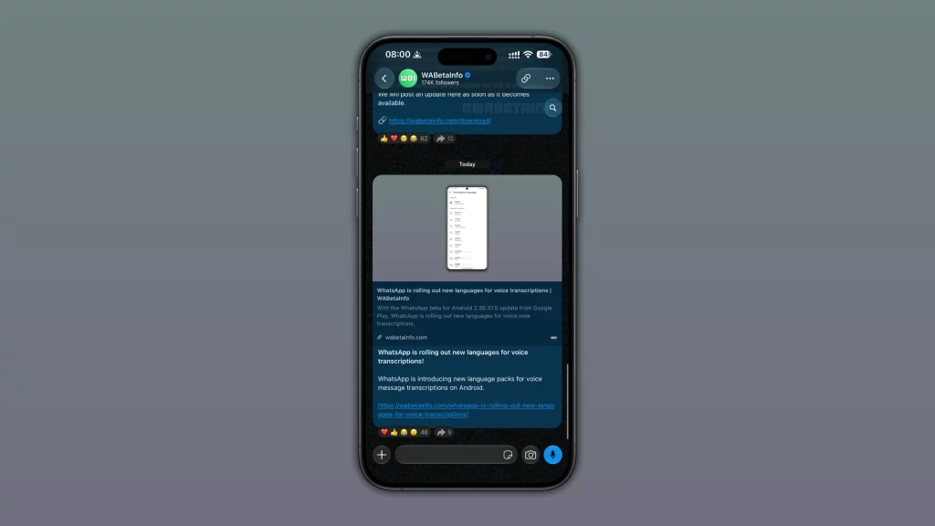 WA WHATSAPP SEARCH SHORTCUT CHATS CHANNELS FEATURE IOS