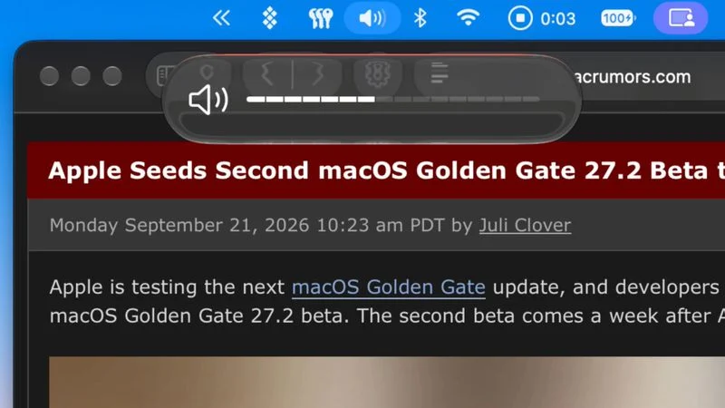 macos 27 2 new sliders