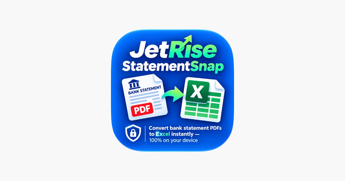 銀行月結單秒變清晰記帳數據　原價 US $0.99《JetRise StatementSnap》限時免費