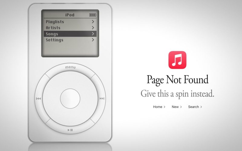 I Pod Page Not Found Apple Music Vignette