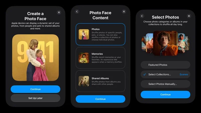home hub photos face