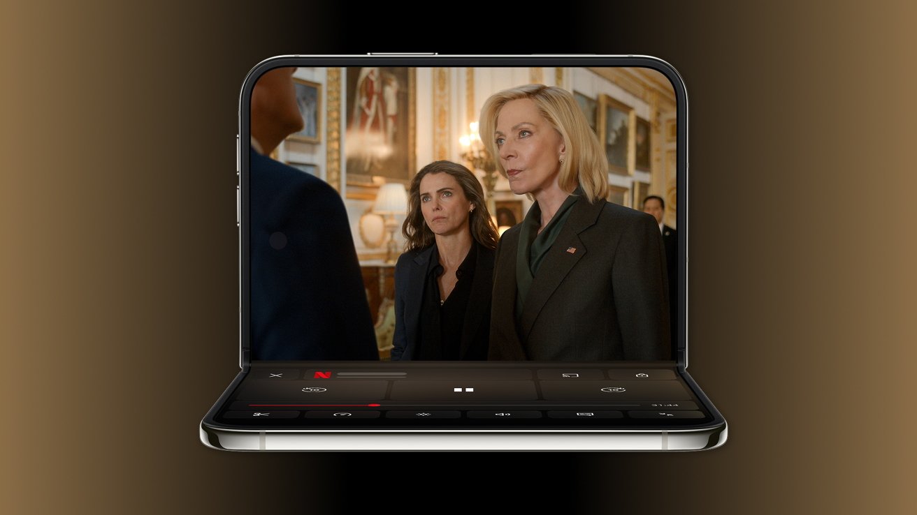 Netflix 按 iPhone Duo 摺疊姿勢調整播放介面