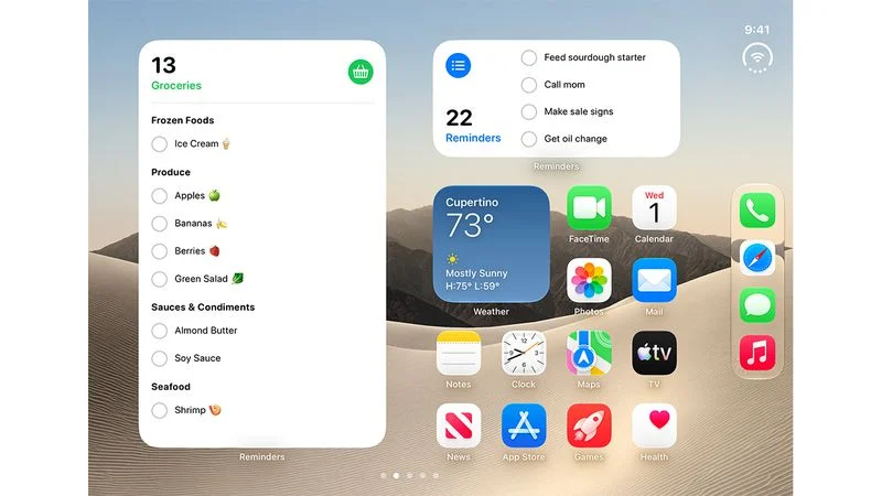 reminders home screen